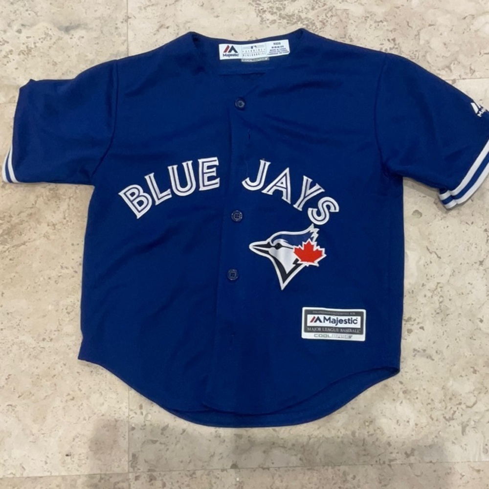 Majestic Blue Jays Jersey Blue Short Sleeve